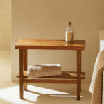 Wood Shelf 2-steps Bench