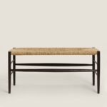 Wooden Seagrass Crafted Bench